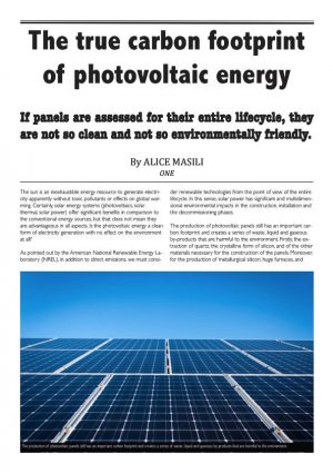 The True Carbon Footprint Of Photovoltaic Energy One Only Natural Energy