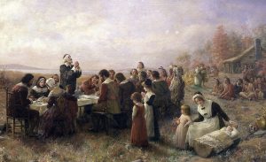 “The First Thanksgiving at Plymouth” (1914) By Jennie A. Brownscomb Photo credit: Stedelijk Museum De Lakenhal