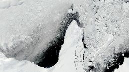 Ronne-Filchner Ice Shelf, West Antarctica, 13 January 2010. Photo credit: NASA.