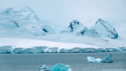 Icebergs and snowy mountains at Neumaier Channel, Antarctica. Photo credit: amanderson2 (Flickr)
