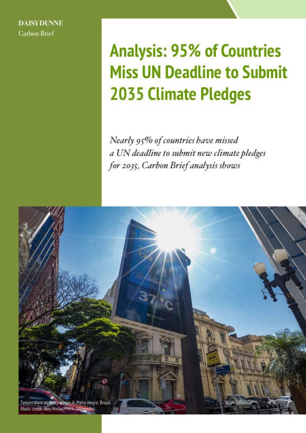 Analysis: 95% of Countries Miss UN Deadline to Submit 2035 Climate ...