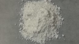 Cerium fluoride. Photo credit: Leiem (Wikimedia)