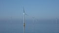 Offshore wind turbines at Barrow Offshore Wind Farm, off Walney Island in the Irish Sea. Photo credit: Andy Dingley (Wikimedia)